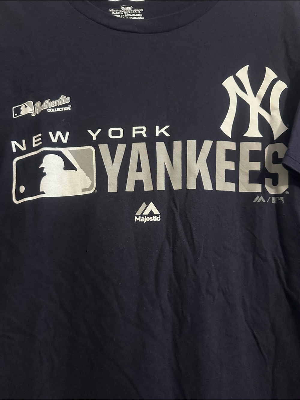 New York  Yankees  MLB Authentic Collection T Shirt Majestic Mens M